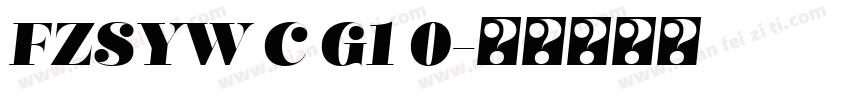 FZSYW C G1 0字体转换